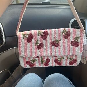 Cherry Beaded Women's Bag
